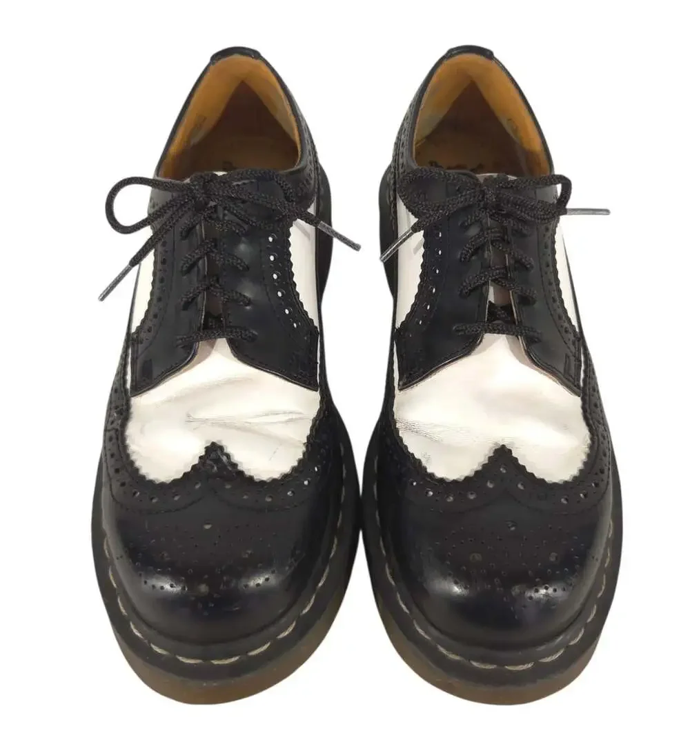 Dr. Martens 3989 Bex Wingtip Brogue Shoe US M7 W9 EU 39 Mens Black White $170